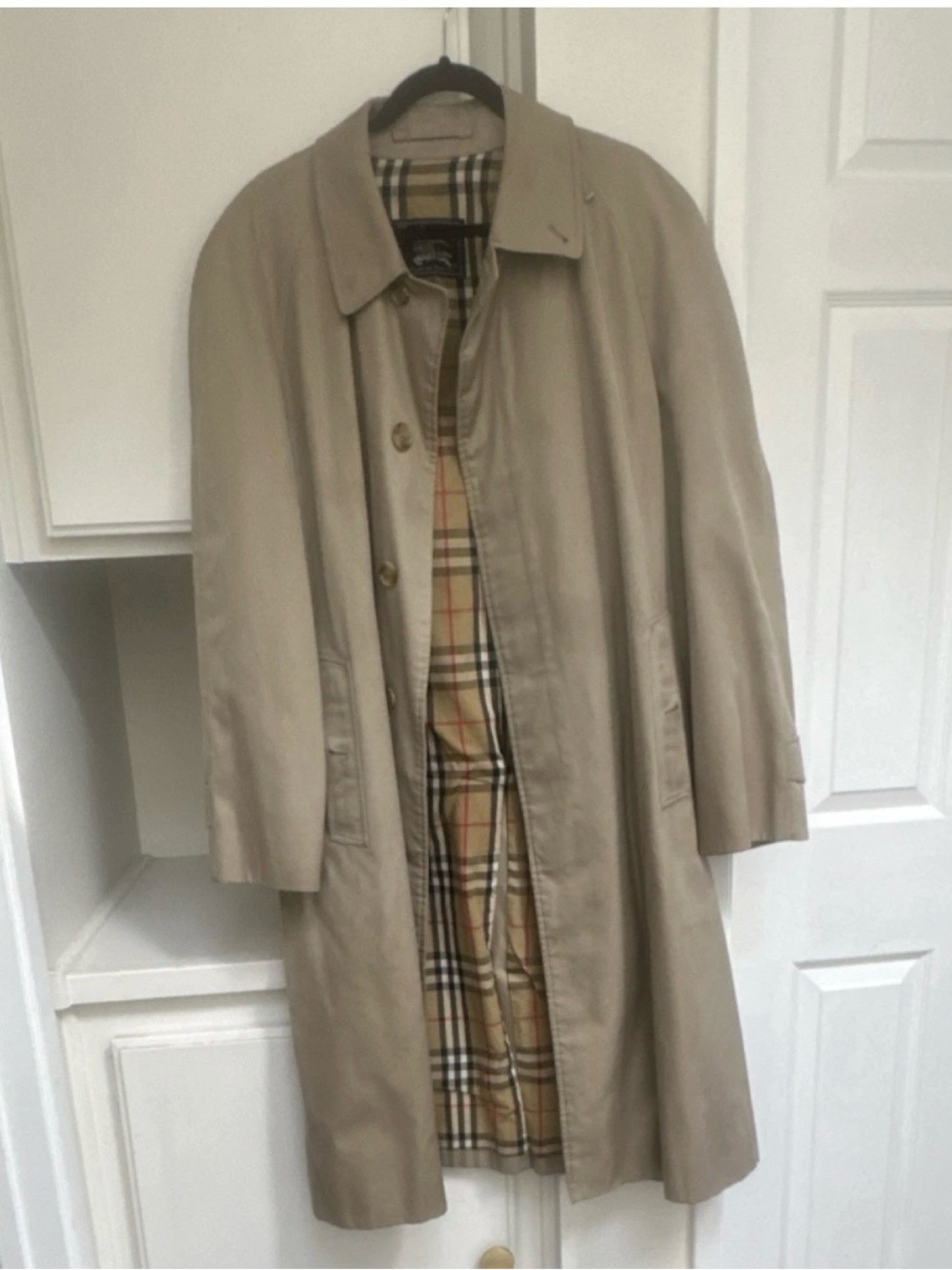 Burberry Beige Tan Black White Classic Check Jacket Lining - Picture 5 of 5